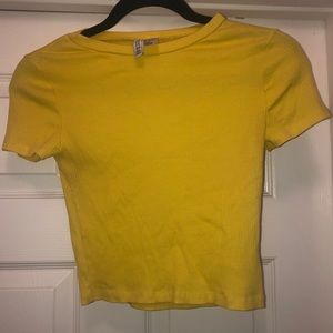 Yellow crop top
